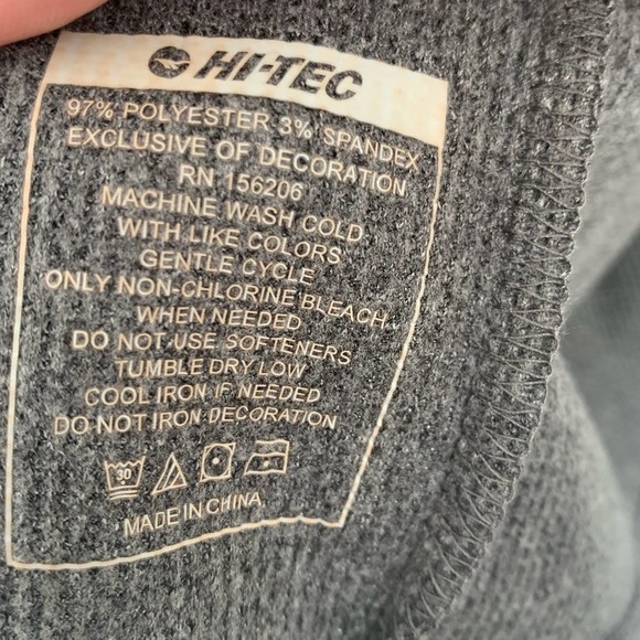 MENS HI-TEC POLYESTER SPANDEX QUARTER ZIP LONGSLEEVE LIGHT JACKET PLATINUM SZ L - Picture 5 of 6